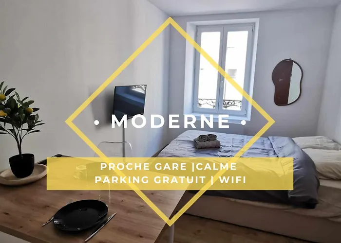 Studio Neuf Et Moderne St-Die - Calme - Wifi - 2 Min Gare - Parking Gratuit Proche