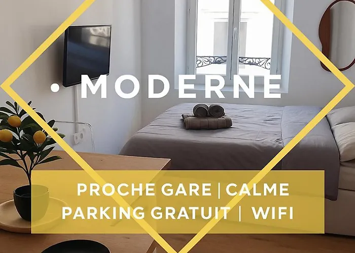 Studio Neuf Et Moderne St-Die - Calme - Wifi - 2 Min Gare - Parking Gratuit Proche